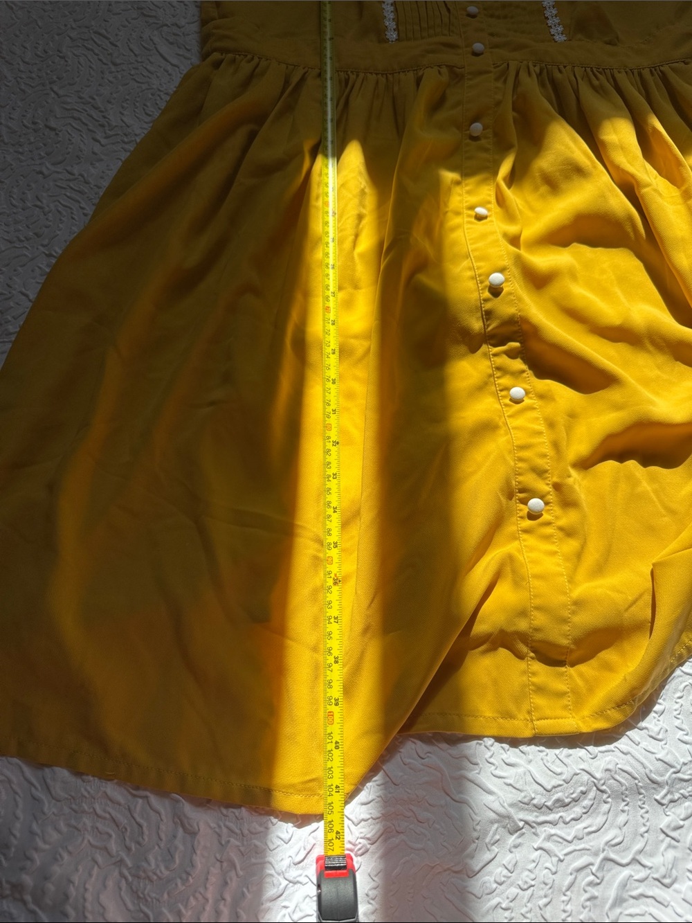 Womans' Yellow Button-Front Sundress - Picture 3 of 8